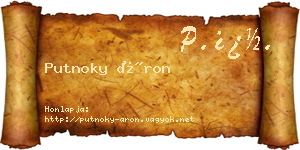 Putnoky Áron névjegykártya